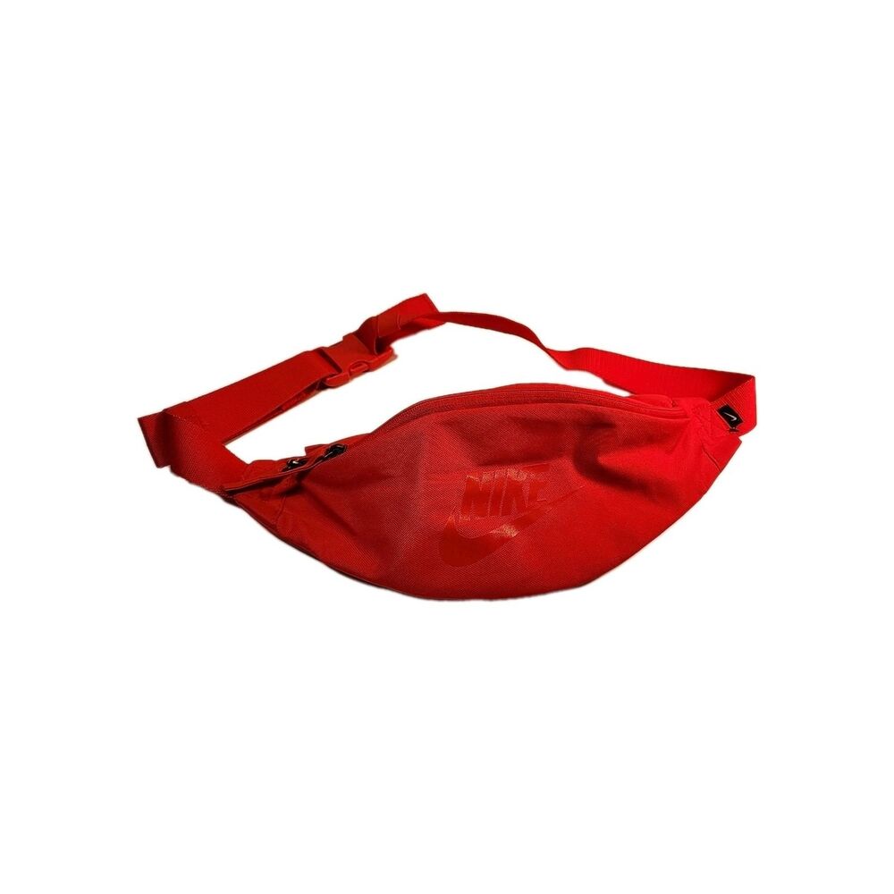 Nike Red With Logo Waist Pouch Belt Bag Fanny Running Pack 13"W